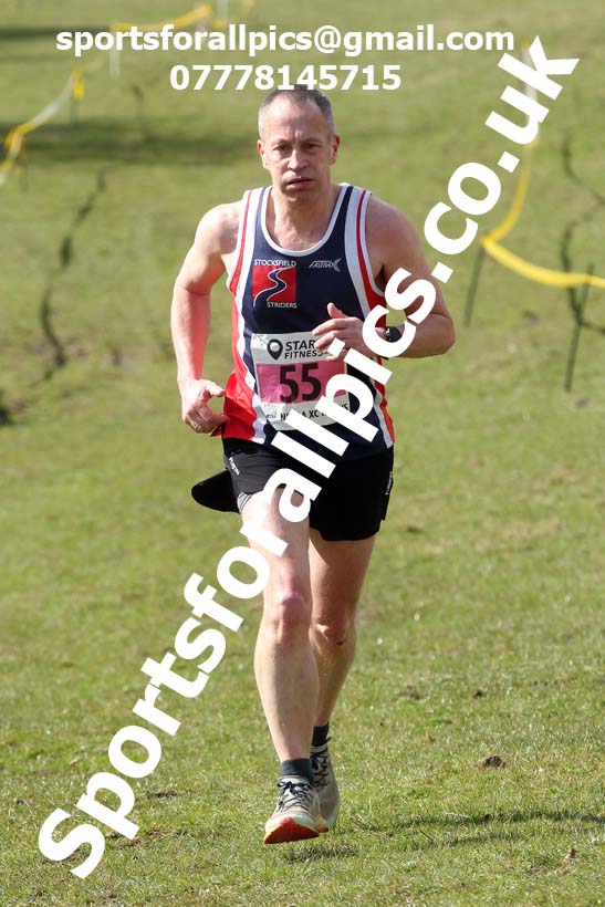 Masters men 2021 NECAA Cross Country Relays, Thornley Farm, Peterlee, Saturday, April 10th. Photo: David T. Hewitson/Sports for All Pics